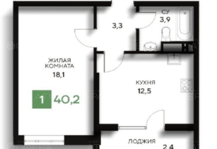1-к. вартира в новом комплексе "Комфорт+"