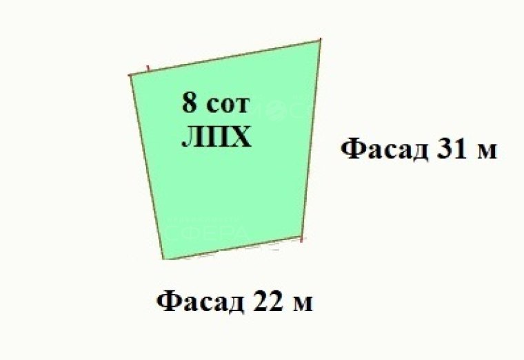 Угловой участок 8 сот ЛПХ (ИЖС) в п. Веселовка