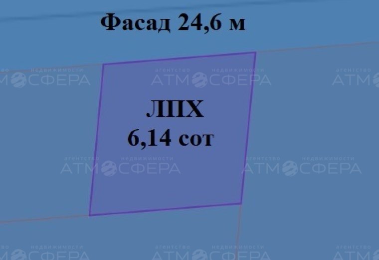 Угловой участок 6,14 сот ЛПХ (ИЖС) в п. Веселовка