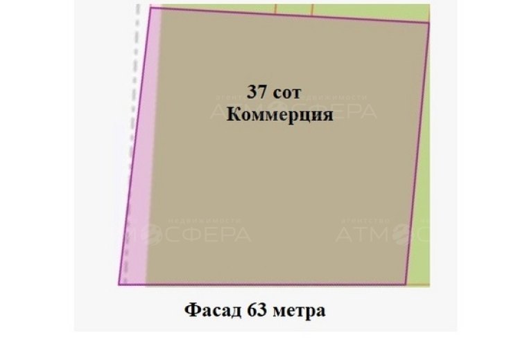 Земельный участок 37 сот под коммерцию в п. Веселовка
